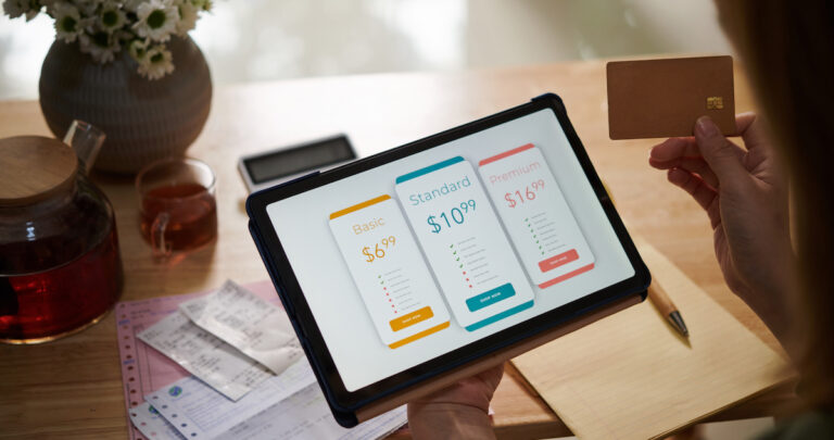 Customer Paying for Service Subscription