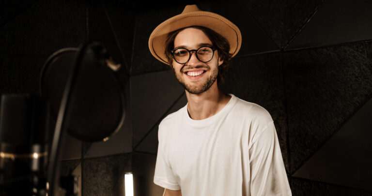 Voice actor in studio