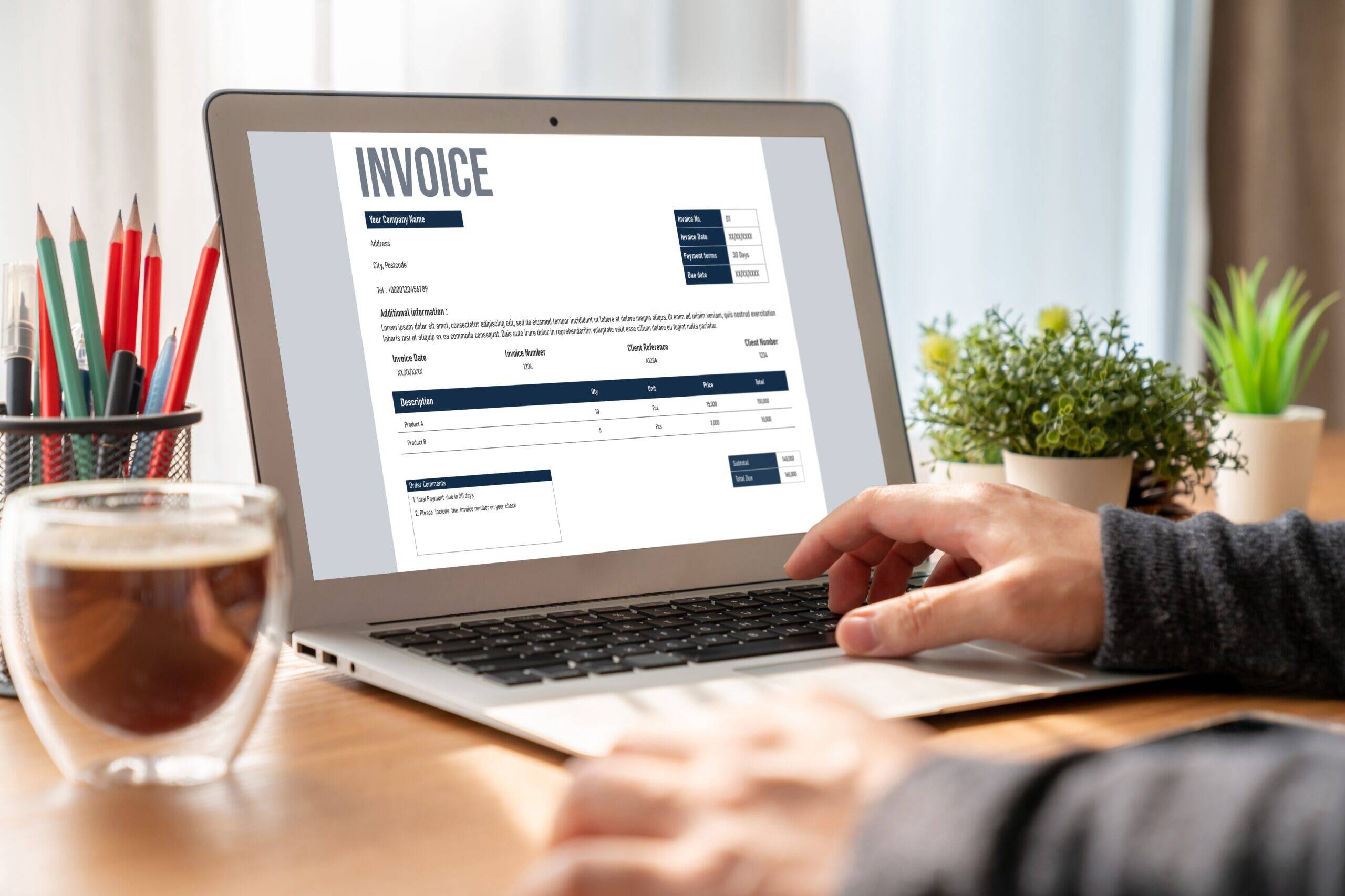 Voice123's invoice feature