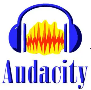 popular audio-editing platforms for voice over:image of Audacity's logo
